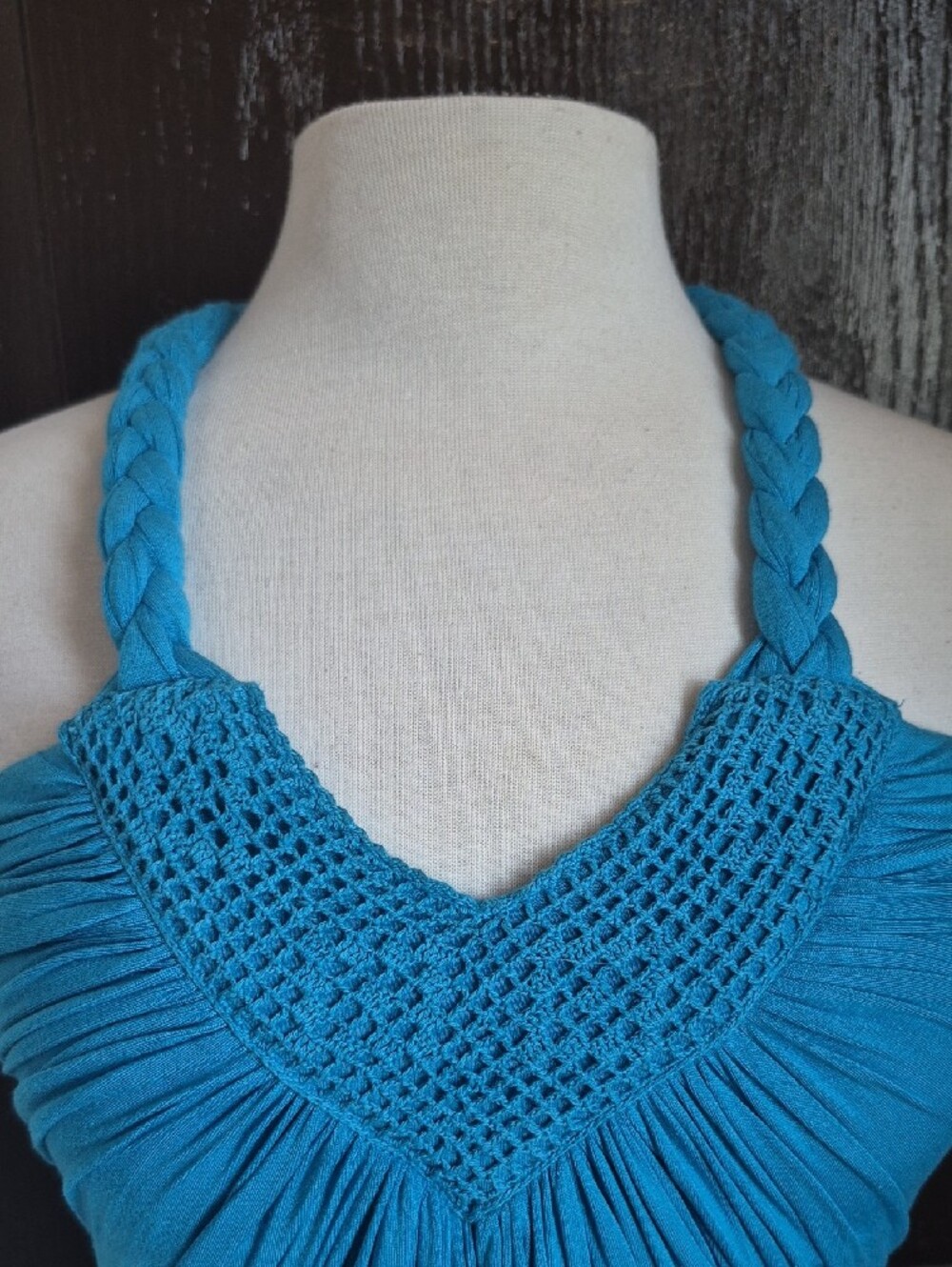 Sky Braided Turquoise Top Nwot - Picture 2 of 5